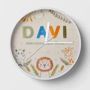 Hand-embroidered sunshine blessings clock – best 1 year old gifts