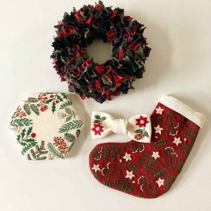 Hand Embroidered Personalized Christmas stocking-2