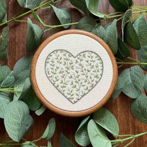 Botanical Heartbeat embroidery
