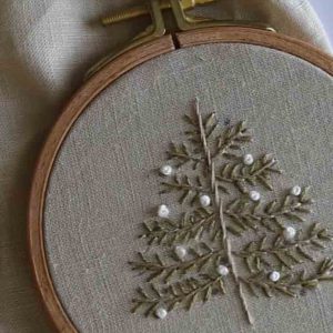 Christmas tree embroidery
