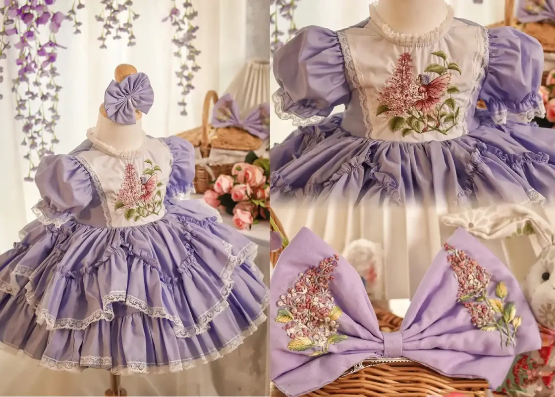 Embroidered court dress