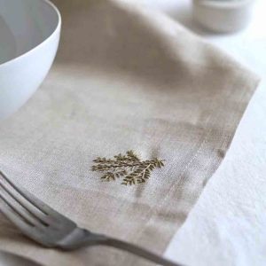 Embroidery on napkins
