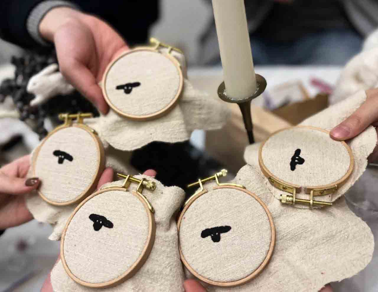 Sheep Handmade Hanging Decor or Coaster-2
