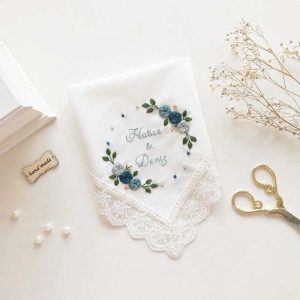 Embroidery wedding handkerchief