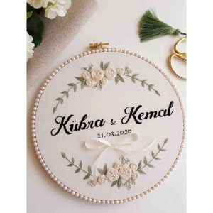 wedding hoop with name
