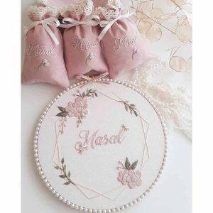 Custom wedding ring pillow-1