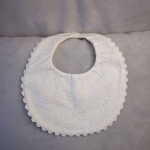 Hand Embroidery Organic Cotton Baby Drool Bibs with Adjustable Snap-10