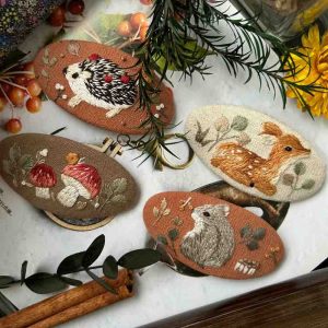 3D Embroidery Hair Clips: Whimsical Animal Collection 2