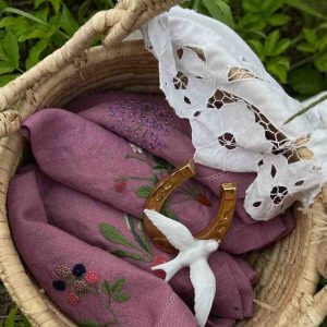 Hand Embroidered Linen Napkins 5