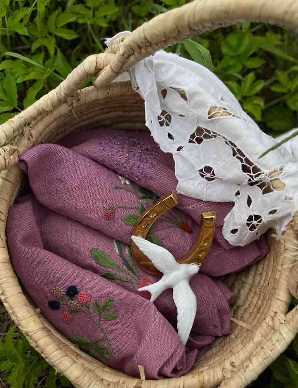 Hand Embroidered Linen Napkins 5