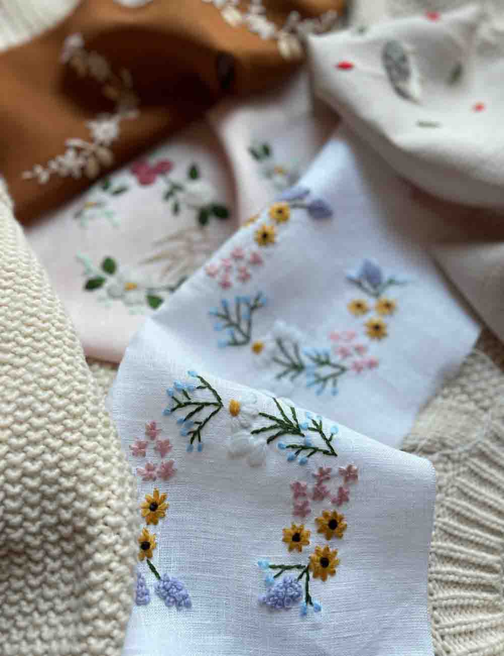 Baby Sun Hat With Floral and Name Embroidery 5