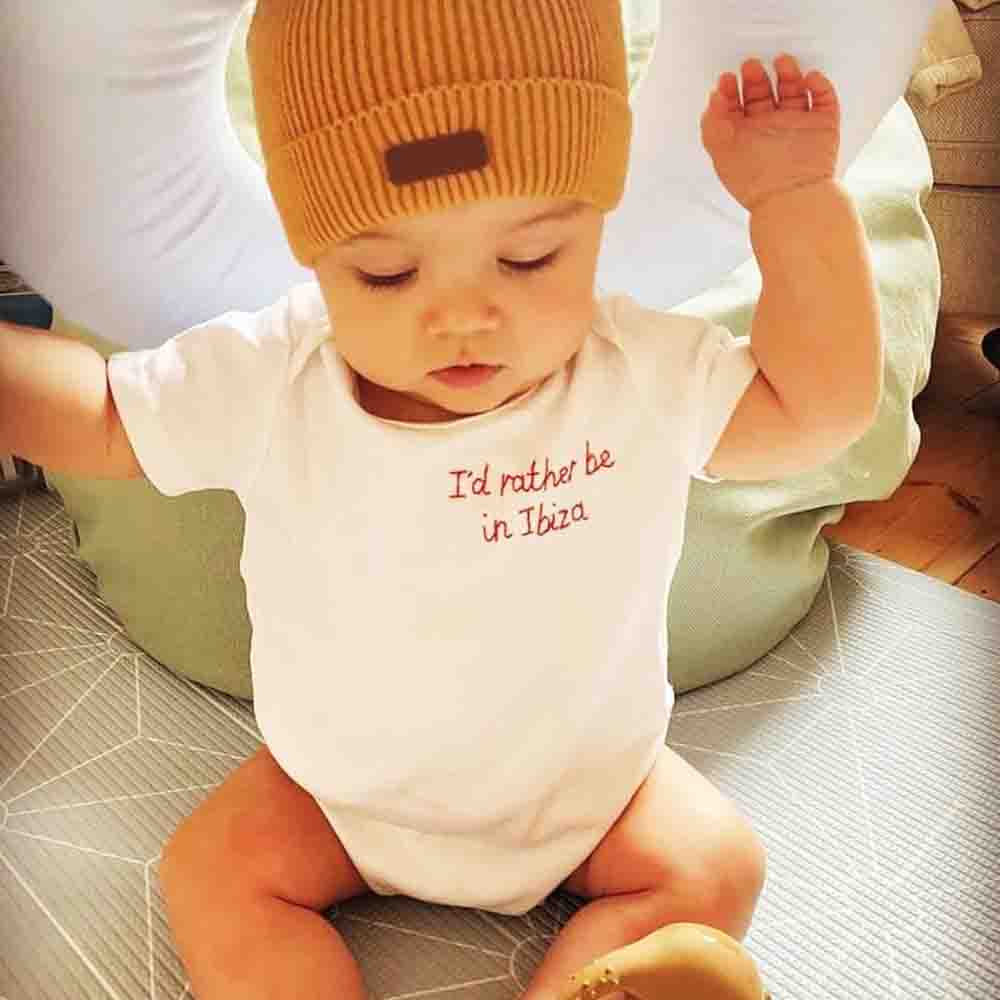 "Pure Bliss" Personalized White Embroidered Baby Onesie 7