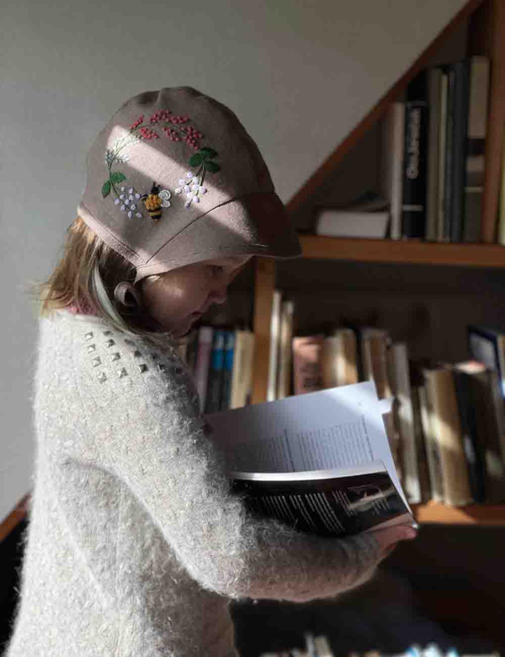Spring Bouquet Embroidery Baby Sun Hat with Name 5