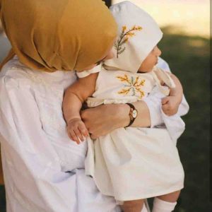Soft and Breathable Linen Baby Bonnet with Hand Embroidered Flowers 4
