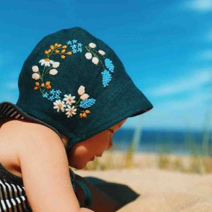 Linen Delight: Handcrafted Baby Cap for Little Explorers 1