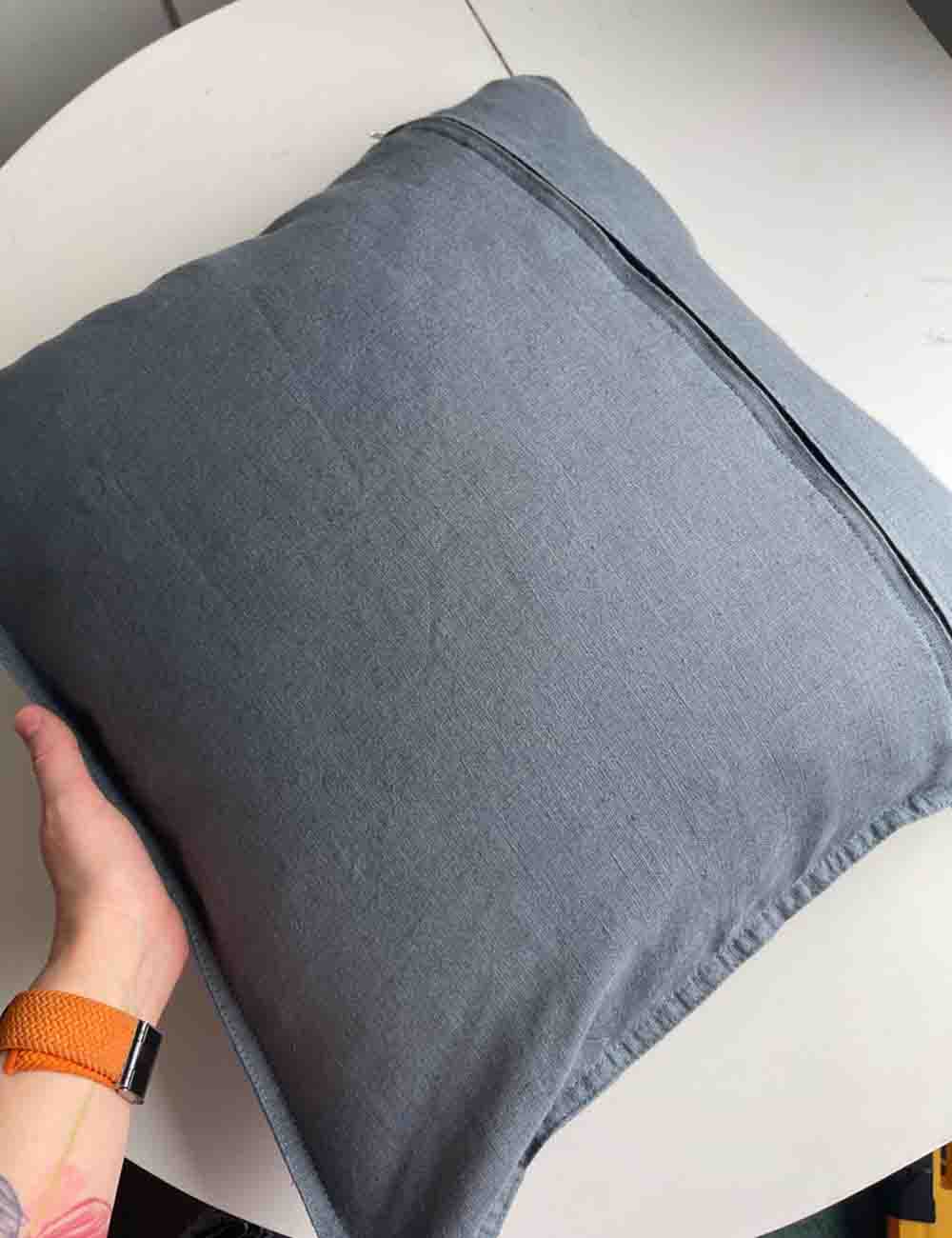 Hand Embroidered Linen Pillow Cover; Pillowcase 4